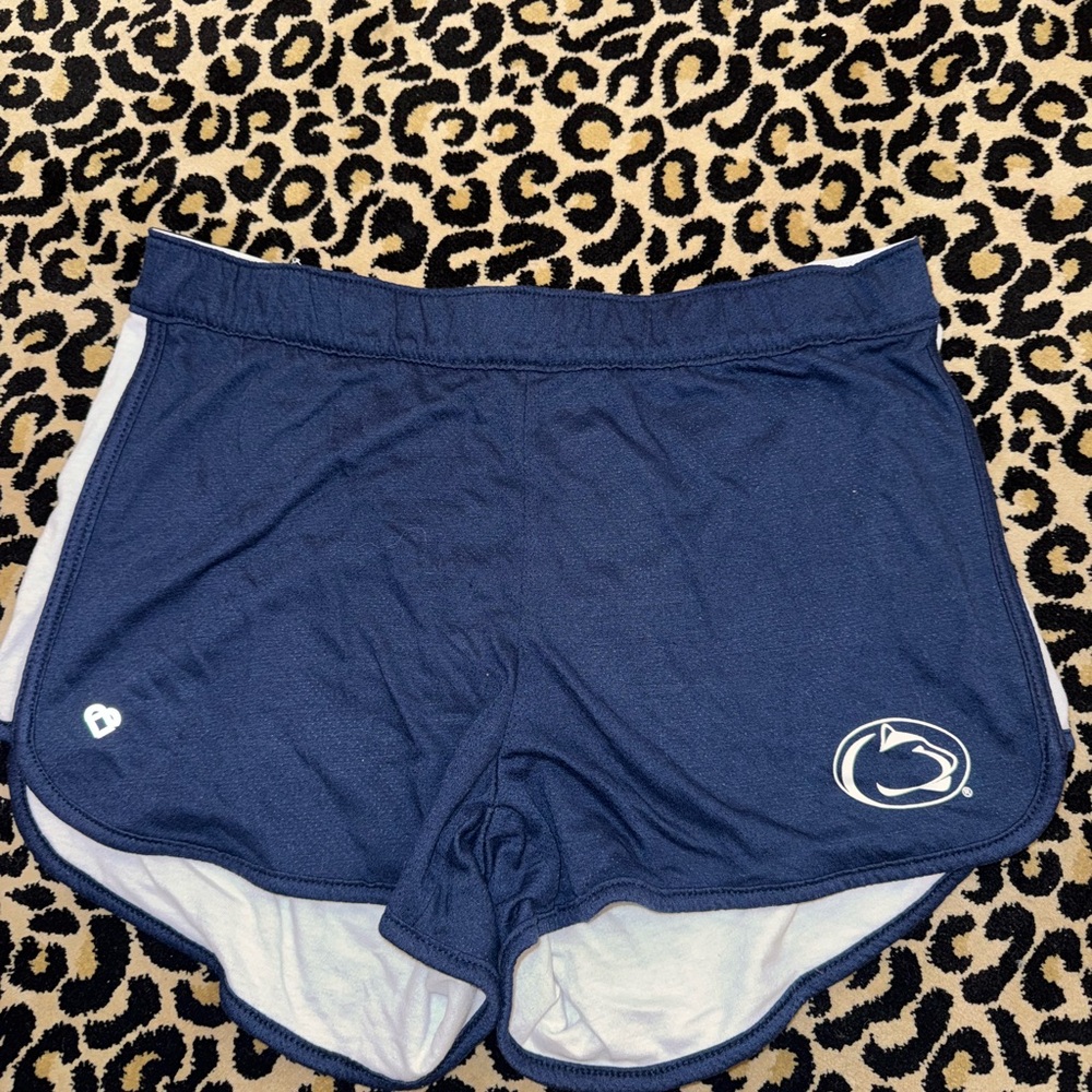 Blue Athletic Shorts Lightweight Elastic Waistband